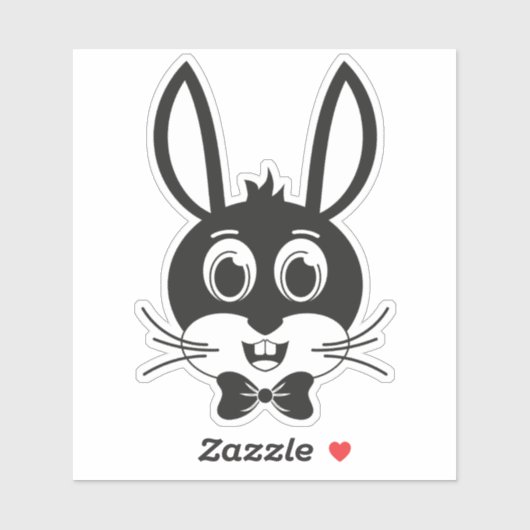 Sticker Bunny Face Boy-32886 (Feuille)