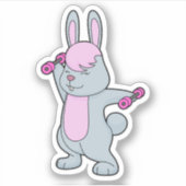 Sticker Bunny Fitness Dumbbell (Devant)