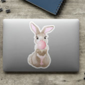 Sticker Bunny Rabbit soufflant bulle gomme mignonne
