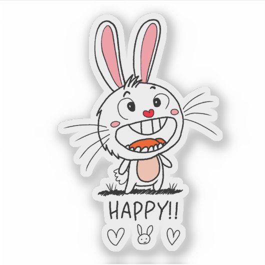 Sticker Bunny souriant (Devant)