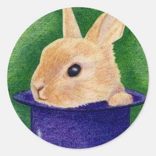 Sticker Bunny Top Hat