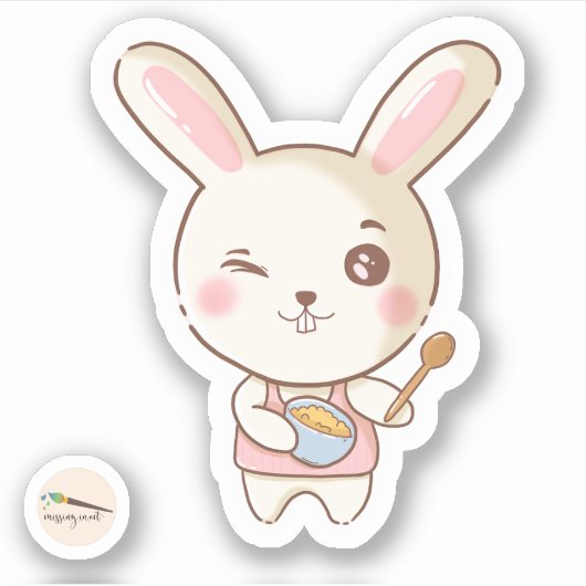Sticker Bunny's Bakery Collection - Mr Bunny (Devant)