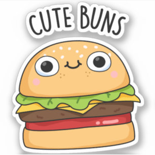 Sticker Buns mignons Funny Burger Pun