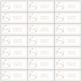 Sticker Burange Floral Crest Monogram Adresse du client (Devant)