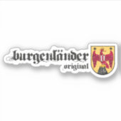 Sticker Burgenland Original Autriche Armoiries de Rustikal (Devant)