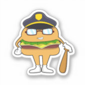 Sticker Burger as Police officer with Police hat (Recto)