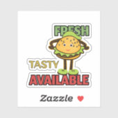 Sticker Burger cool (Feuille)