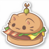 Sticker Burger de chat 2 (Devant)