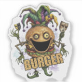 Sticker Burger de l'ami du bouffon du vide (Devant)