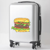 Sticker Burger gourmand américain classique (Sur valise)