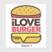 Sticker Burger Lover (Feuille)