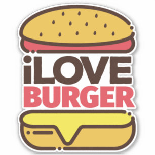 Sticker Burger Lover