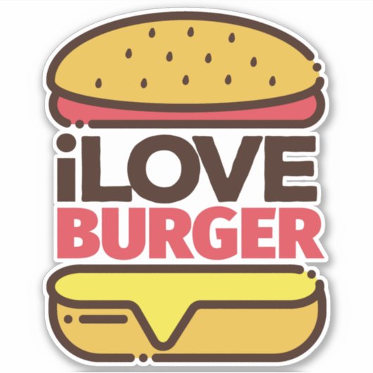 Sticker Burger Lover (Devant)