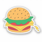 Sticker Burger nourriture pas régime (Recto)