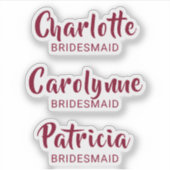 Sticker Burgundy Nom de la servante d'information Autocoll (Devant)