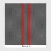 Sticker Burgundy Red Carbon Style Racing (Feuille)