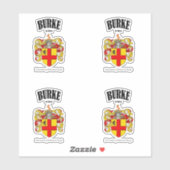 Sticker Burke Crest Traduction et signification irlandaise (Feuille)