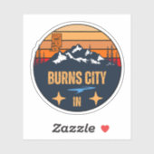 Sticker Burns City, Indiana (Feuille)