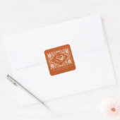 Sticker Burnt Orange Shabby Chic 50e Anniversaire (Enveloppe)