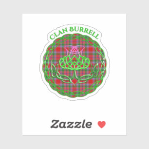 Sticker Burrell Scottish Tartan Celtic Thistle