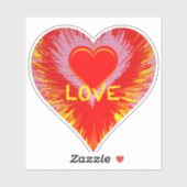 Sticker Bursting Heart (Feuille)