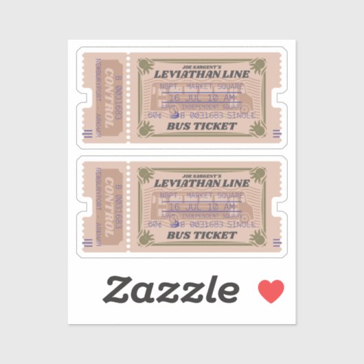 Sticker Bus intérieur de la ligne Leviathan (Feuille)