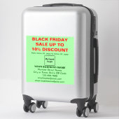 Sticker Business Black Vendredi Vente sur Light Green (Sur valise)