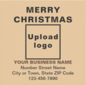 Sticker Business Christmas Light Carré Brown Vinyl (Devant)