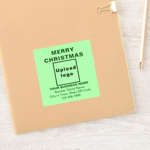 Sticker Business Christmas Light Vert Carré Vinyl