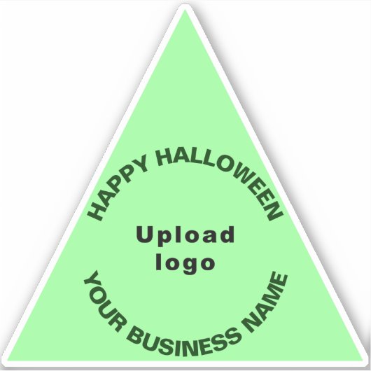 Sticker Business Halloween vert clair triangle Vinyl (Devant)