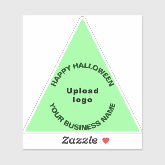 Sticker Business Halloween vert clair triangle Vinyl (Feuille)