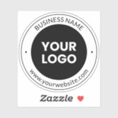 Sticker Business Name & Website ou Slogan, Merci Etc. (Feuille)