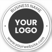 Sticker Business Name & Website ou Slogan, Merci Etc. (Devant)