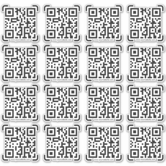 Sticker Business Scan Me QR Code Website Modern Simple (Devant)