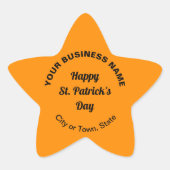Sticker Business Star Orange Color Saint Patrick (Devant)