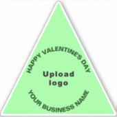 Sticker Business Valentine Light Triangle Vert Vinyl (Devant)