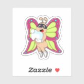 Sticker Butterfly Dentist Teeth (Feuille)