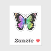 Sticker Butterfly in Rainbow Colours (Feuille)