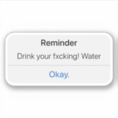 Sticker Buvez Votre Eau, Restez Hydraté (Devant)