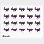 Sticker BW Purple Favple BW Etched Boston Skyline (Feuille)