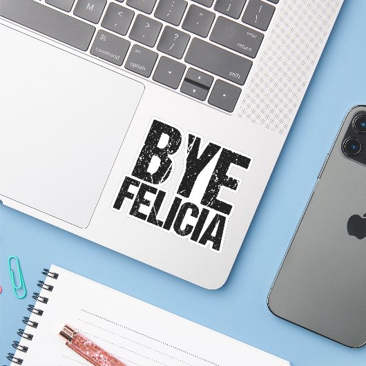 Sticker Bye Felicia Funny Meme (Ordinateur portable avec iPhone)