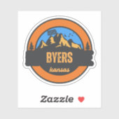 Sticker Byers, Kansas (Feuille)