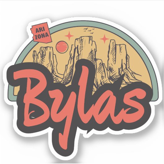 Sticker Bylas, Arizona (Devant)