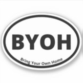 Sticker BYOH - Apportez Votre Propre Maison Ovale Concepti (Devant)