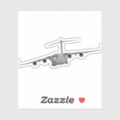 Sticker C-17 Avion de l'US Air Force (Feuille)