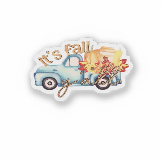 Sticker C’est Décontracté pour l’automne Y’all (Devant)