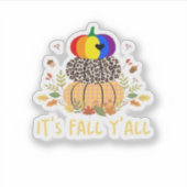 Sticker C’est Fall Y’all LGBTQ Pride Citrouille Creative C (Devant)