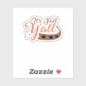 Sticker C’est l’automne Y’all, automne Citrouille Squelett (Feuille)