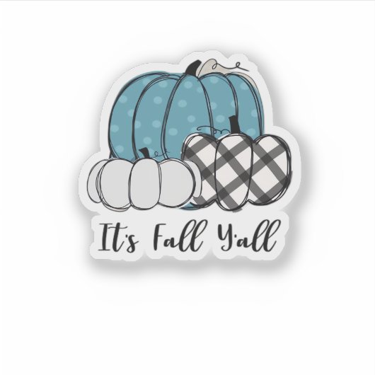 Sticker C’est l’automne Y’all Cool unique (Devant)