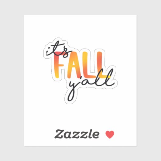 Sticker C’est l’automne Y’all esthétique simple (Feuille)